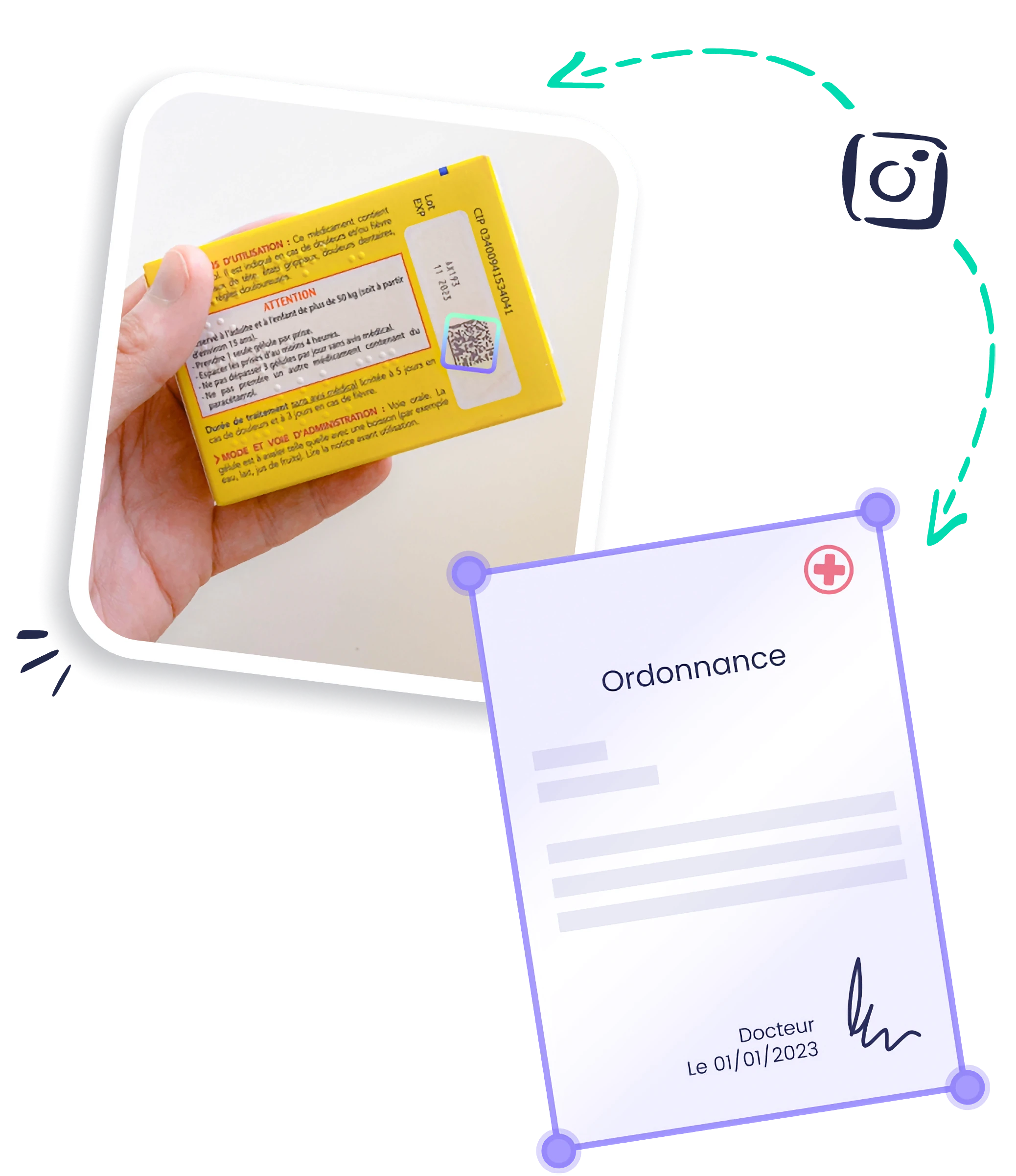 Scan d'une boîte de médicament et d'une ordonnance avec Preskri